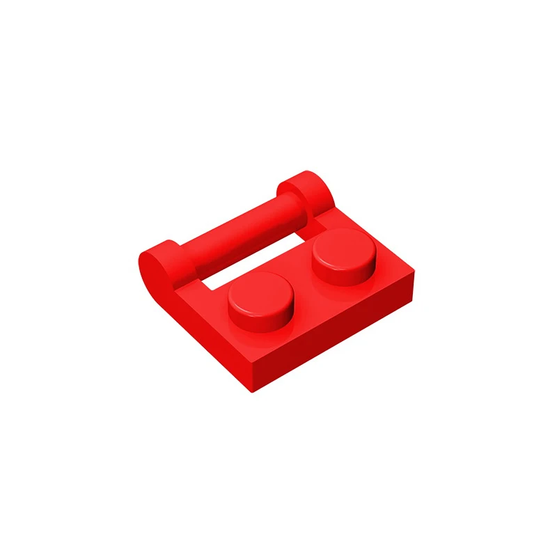 Gobricks 48336 10PCS Special Plate 1x2 Parts with Handle Bar Classic Bricks Pairs with Clamp Connection DIY Toys Building Blocks
