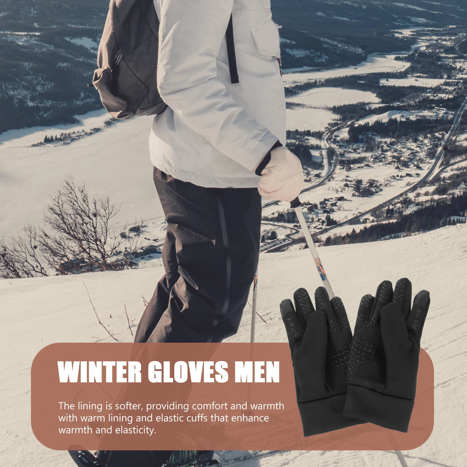 

Windproof Waterproof Size Touchscreen Cycling Skiing Men Winter Gloves Men Warm Anti Slip Outdoor Sports Gloves