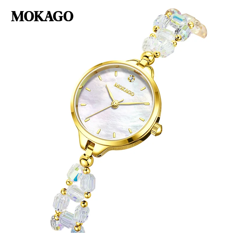 

Элитные женские кварцевые часы с винтажным браслетом-застежкой, высококлассный стиль, перламутровый циферблат, модные наручные часы для платья