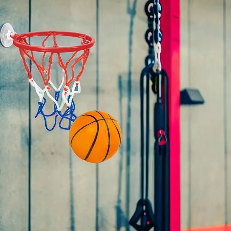 Deur Gemonteerde Mini Basketbal Hoepel Met Zuignap Voor Kinderen Baby Indoor Sport Muur Hangende Mand Vingers Bal Hoepels Kit