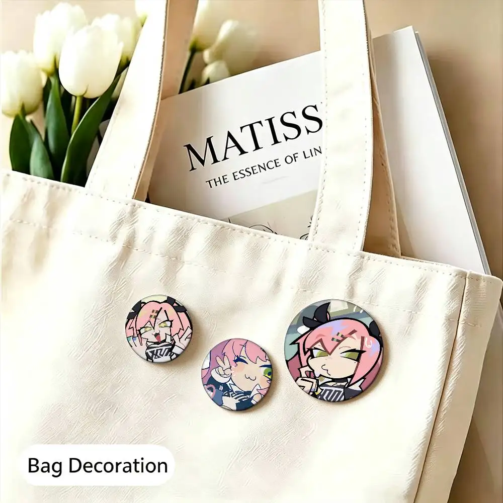Nicole Zenless Zone Zero  Enamel Pin Tinplate Round Brooch Cosplay Nijigen Otaku Culture Badge 25mm 32mm 44mm 58mm