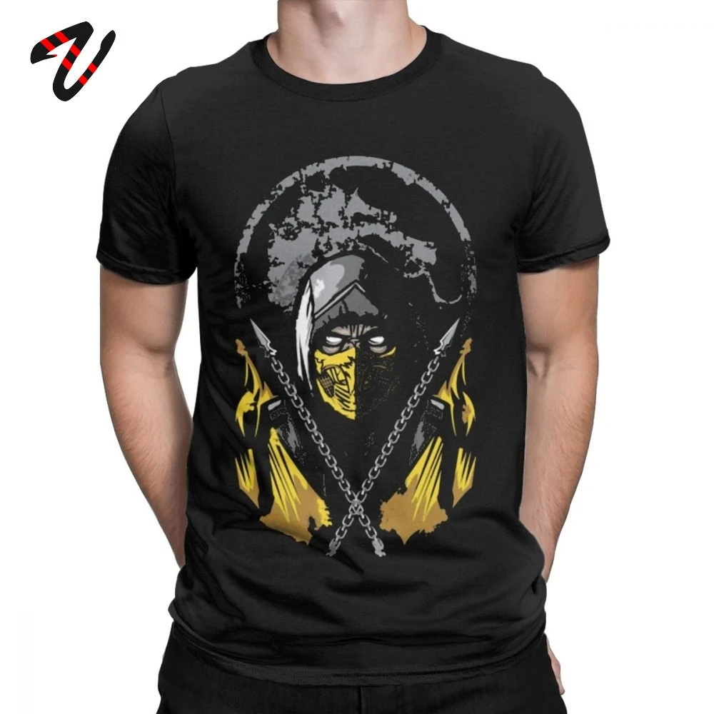 Awesome Men\'s T-Shirts Mortal Kombat T Shirts Scorpion MK11 New Cotton Clothes Best Gift Idea Faddish Fighting Game Tee Shirt