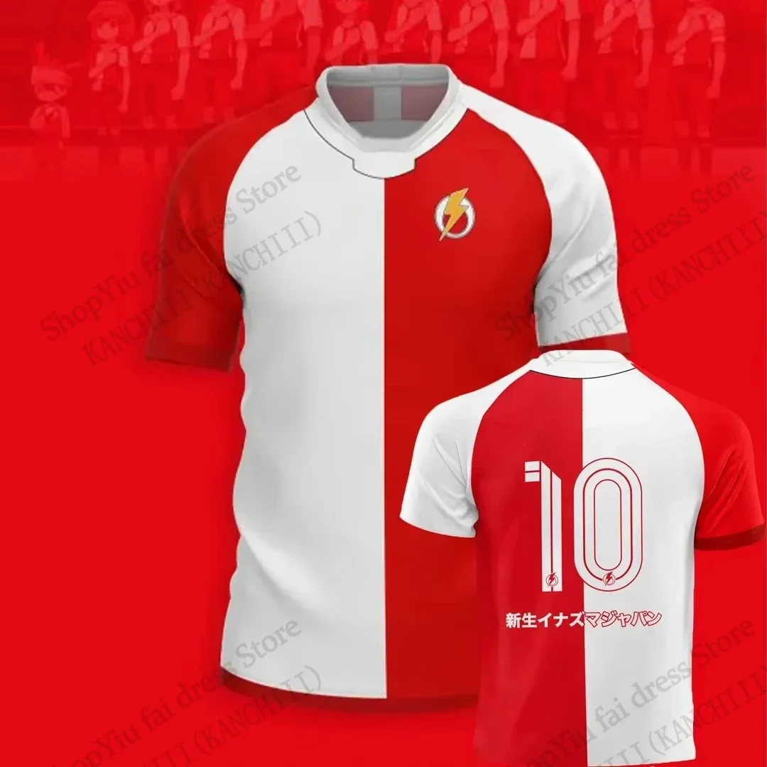 Anime Jersey Inazuma Eleven Kaio Fußball 3D-Druck T-Shirt Herren Damen Mode Kurzarm Sport T-Shirt Kinder Oberteile Tee Mark Evens – Detail 9