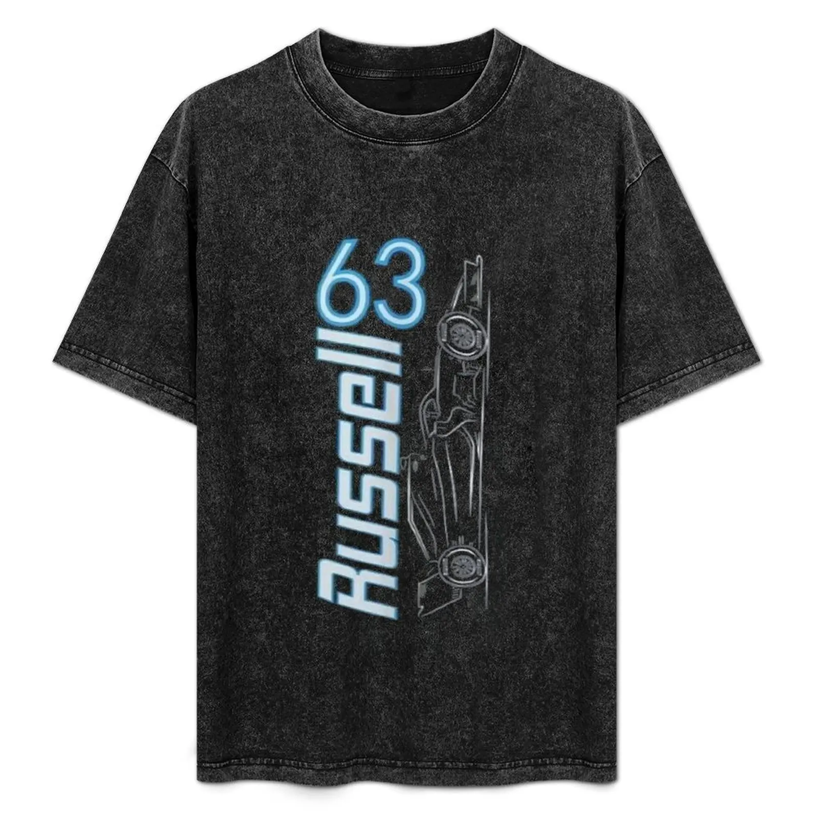 

george Russell 63 logo Classic T-Shirt Plus Size Basic Short Sleeve Top