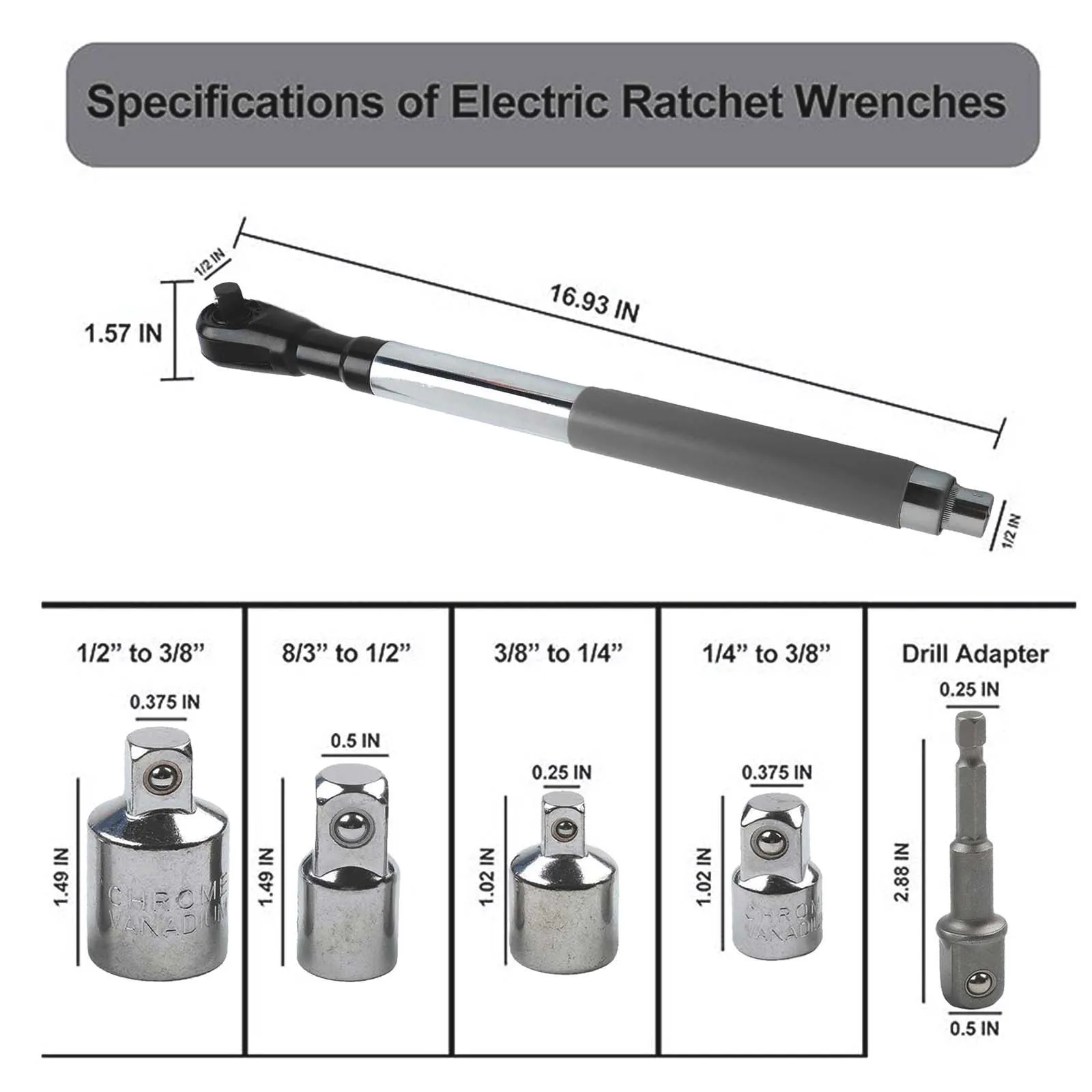 

Quick Change Wrench Slim Wrench Tool Automotive Repair Tasks 1.57 Inches Wide Chrome Steel Wrench Extender Hardened Chrome Steel