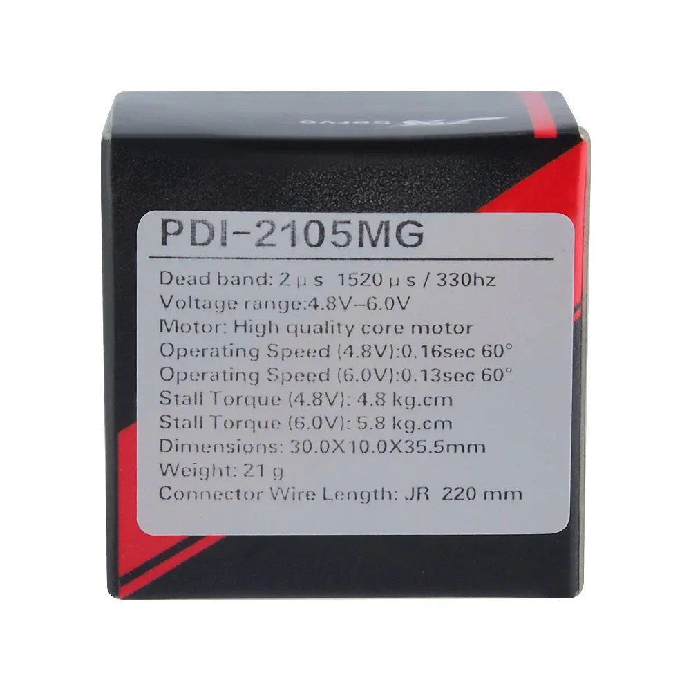 JX PDI-2105MG 5.8KG Metal Gear Micro Digital Servo Large Torque for RC Fixed-wing Helicopter Aircraft Plane Car Crawler Model