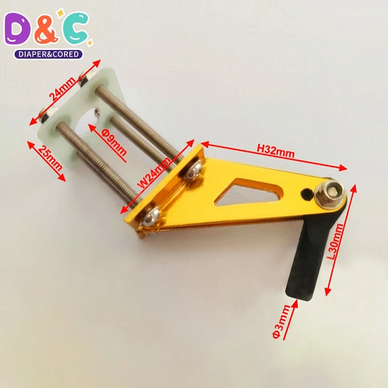 1Pc H32*W24*L30mm TOC Four-point Rocker Aluminum Rock Arm 4-Point Servo Arm Horns For RC Airplane Parts/Accessories