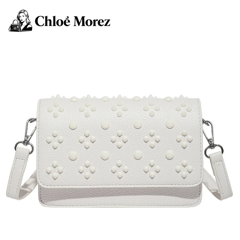 

Personalized Rivet Bag, Fashionable Retro Shoulder Bag, Women's Flip Top Crossbody Small Square Bag
