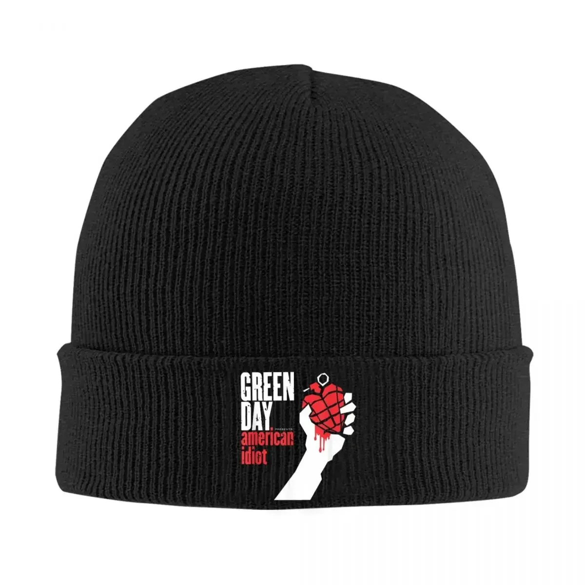 Green Day American Idiot Knitted Hats Autumn Winter Skullies Beanies Hip Hop Fans Caps Fashionable Unisex Pullover Hat