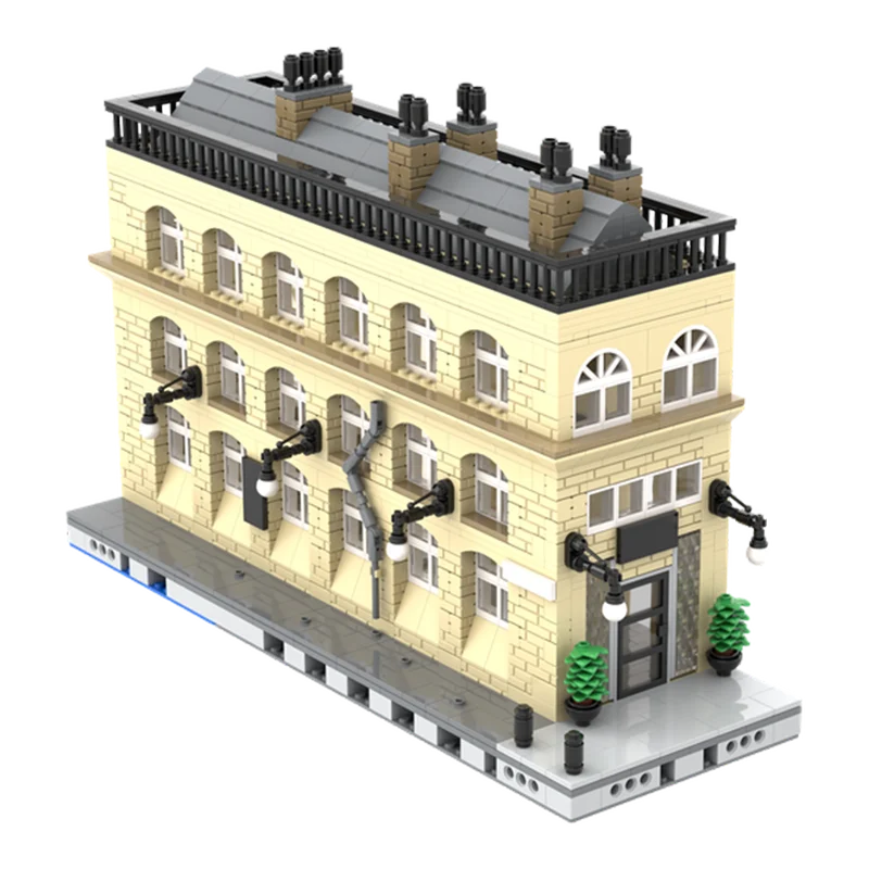 1544pcs MOC Stasiun Kings Cross Kedai Kopi Potter Blok Bangunan Hadiah Natal Proyek Kerajinan DIY Sempurna untuk Kreatif
