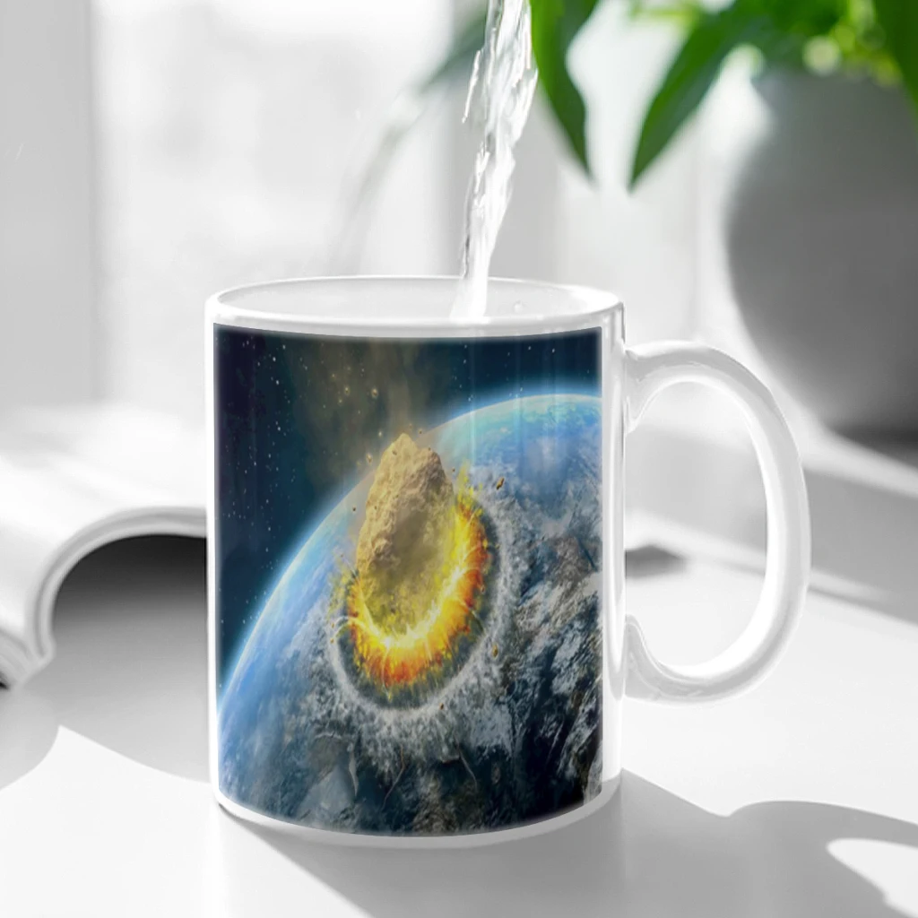 Space-Landscape-Free shipping Ceramic Cup Coffee Oatmeal Breakfast Cup Creative Personality Mug