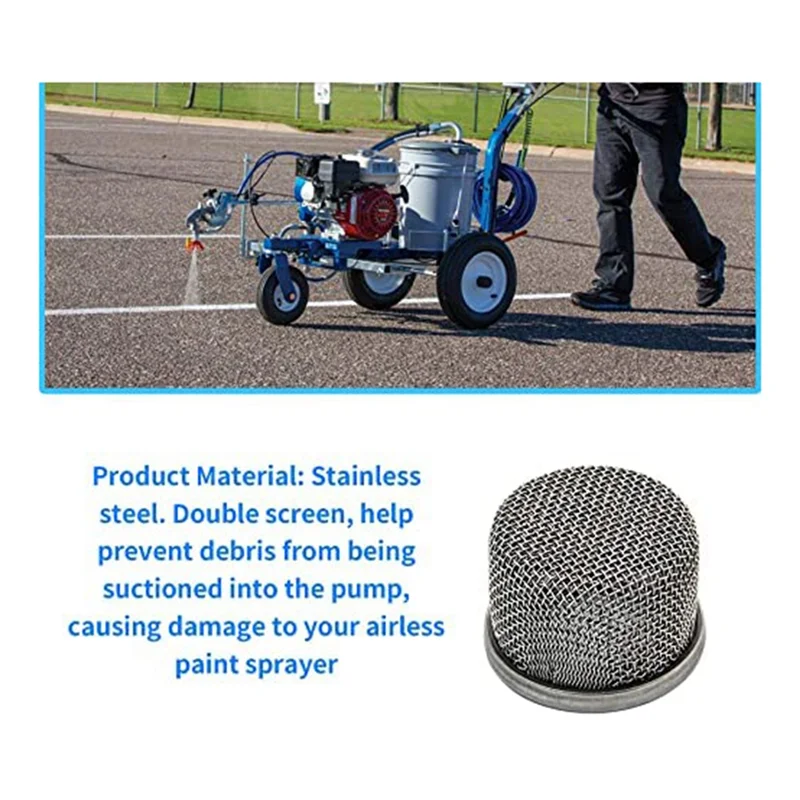 เอบซล 181072   หรือ 181-072 Inlet Strainer กรองหน้าจอ 1in NPT สําหรับ 795 1095 1500 Airless Paint Sprayer สายดูด