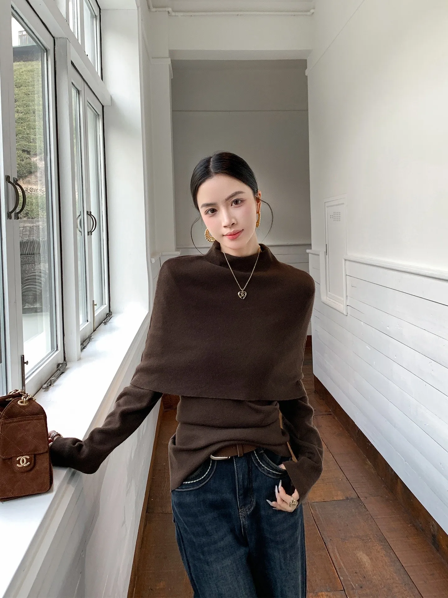 

Вязаный свитер Binguo в винтажном стиле «Русалка» для женщин, новая весенняя модель, топ с открытыми плечами, удобный, дышащий, из полиэфирного волокна