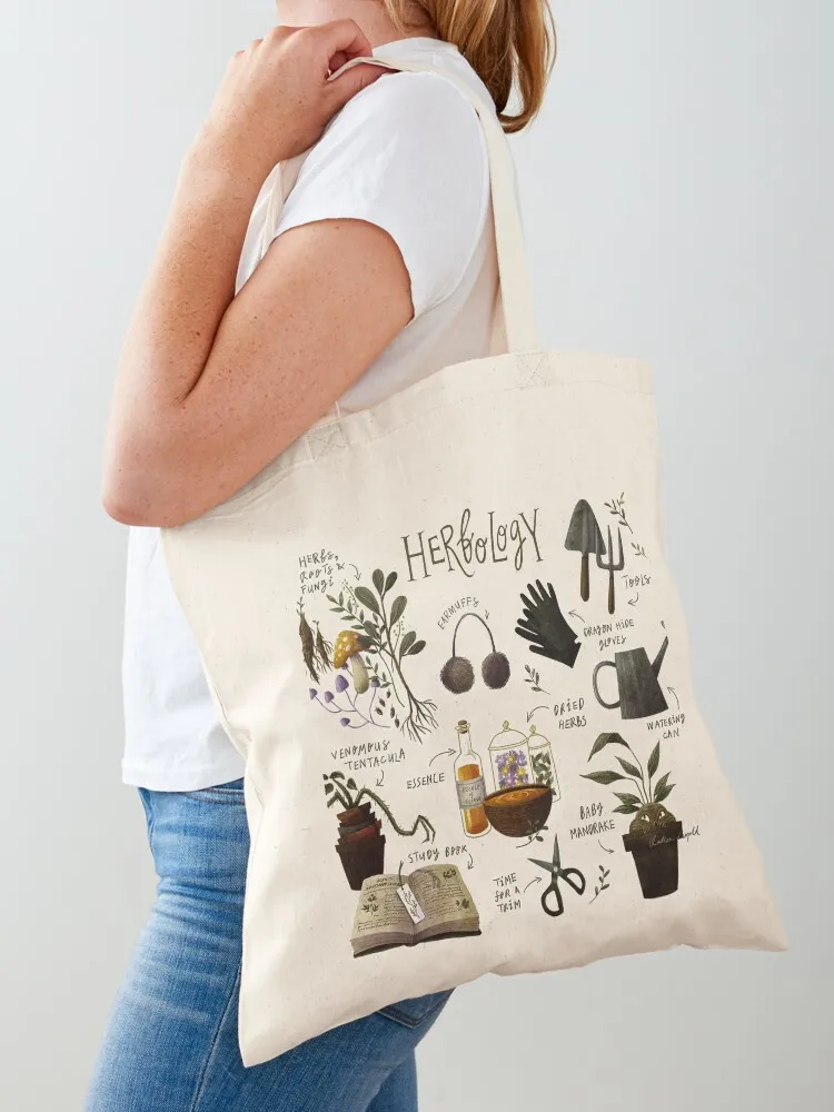 

herbology chart Tote Bag Shopper handbag Canvas Shopper Woman shopper bag