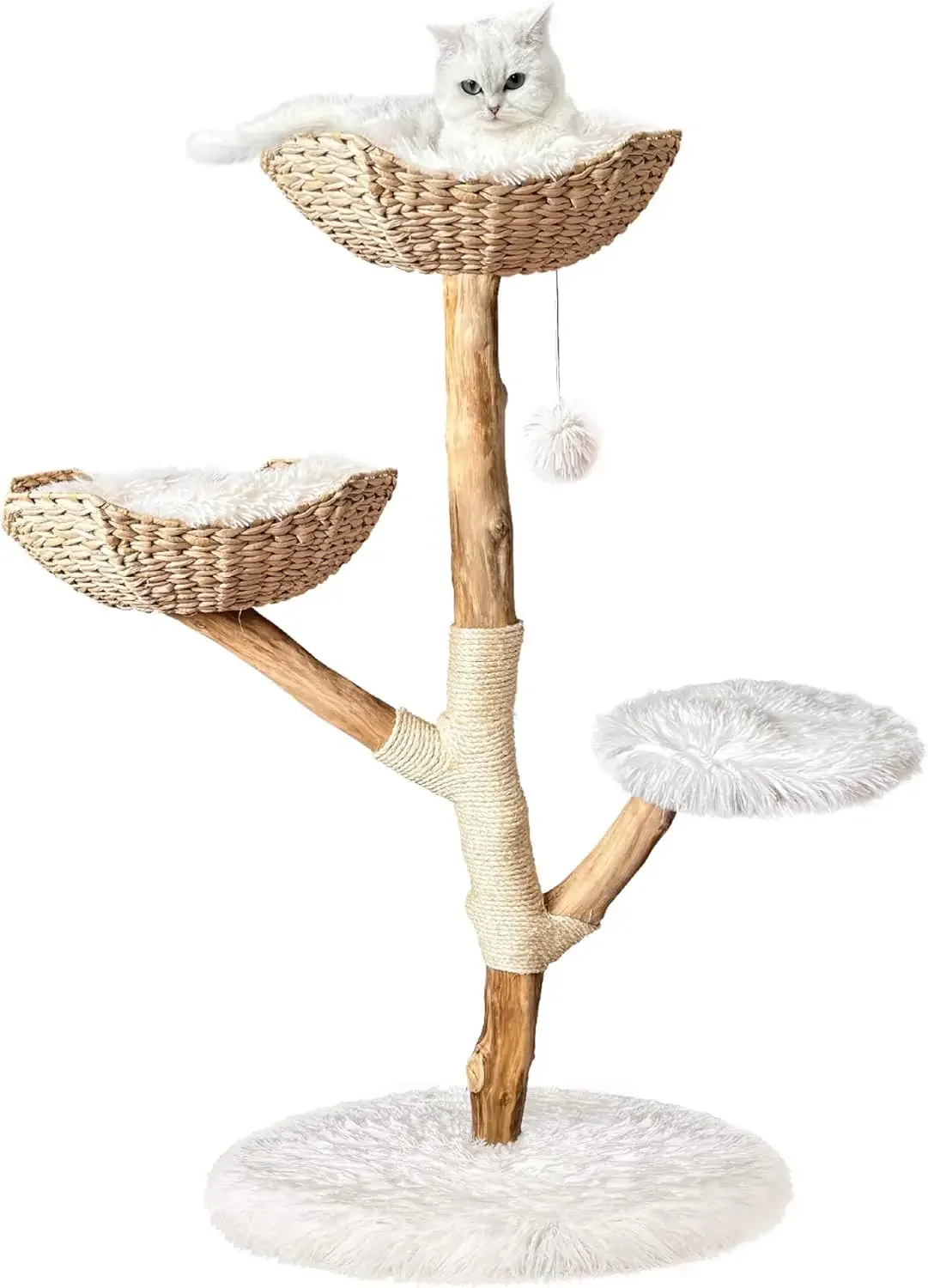 

Modern Cat Tree, Wooden Tower, Aesthetic Tree Tower For Large Unique Heavy Duty Tree With Real Wood Branches|