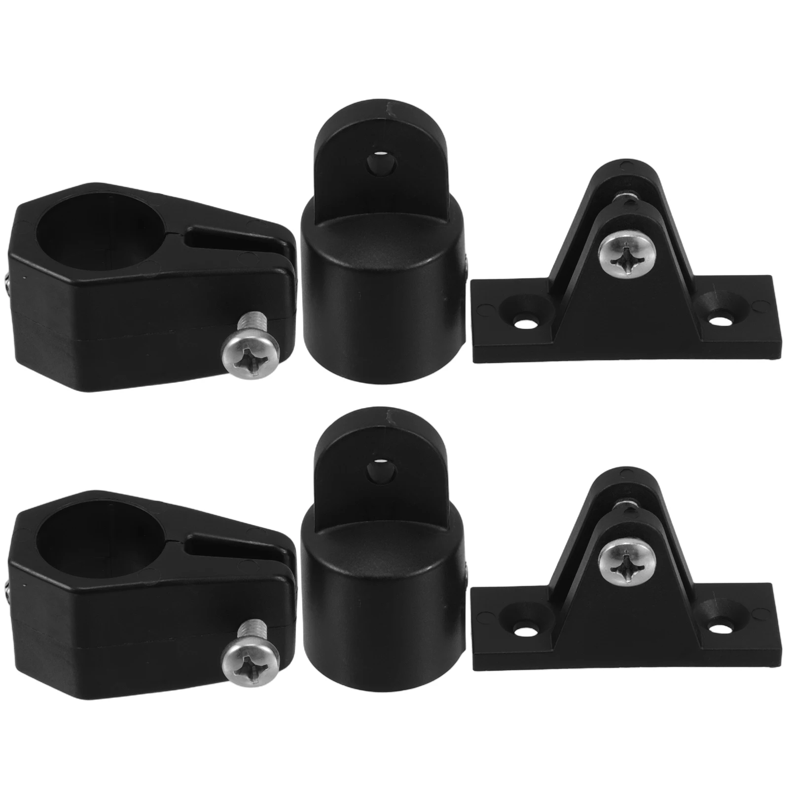 

6pcs Awning Fixed Bracket Bimini Top Boat Fitting Eye End Cap Accessories Plastic Part Lightweight Durable Sun Protection