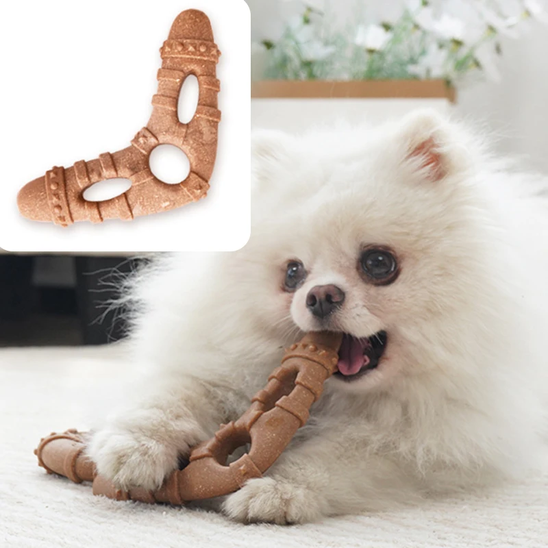 1PCS Bite Resistant Pet Dog Chew Toys Molar Teeth Clean Stick Interesting Pine Wood Cute Shape Tough Durable Pet Accessories