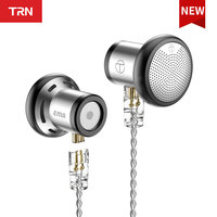 TRN EMA 14.2mm Dynamic Driver In Ear Earphone Bass Metal Flat Head Plug Earburd Replaceable Headset TA1 Max ST1 VX M10 MT1 MTE