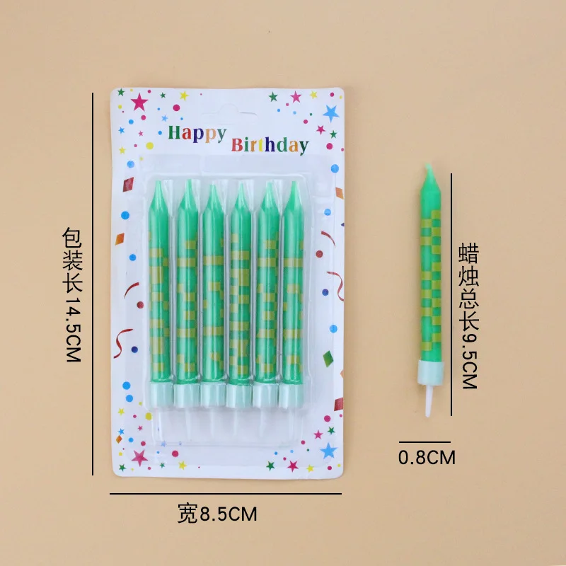 12/24 Stück Grüne Pixel-Kuchenkerzen-Dekoration Rotes TNT-Thema Grüne Wunschkerze Geburtstagsparty Kuchenkerzen-Dekorationen Geschenk