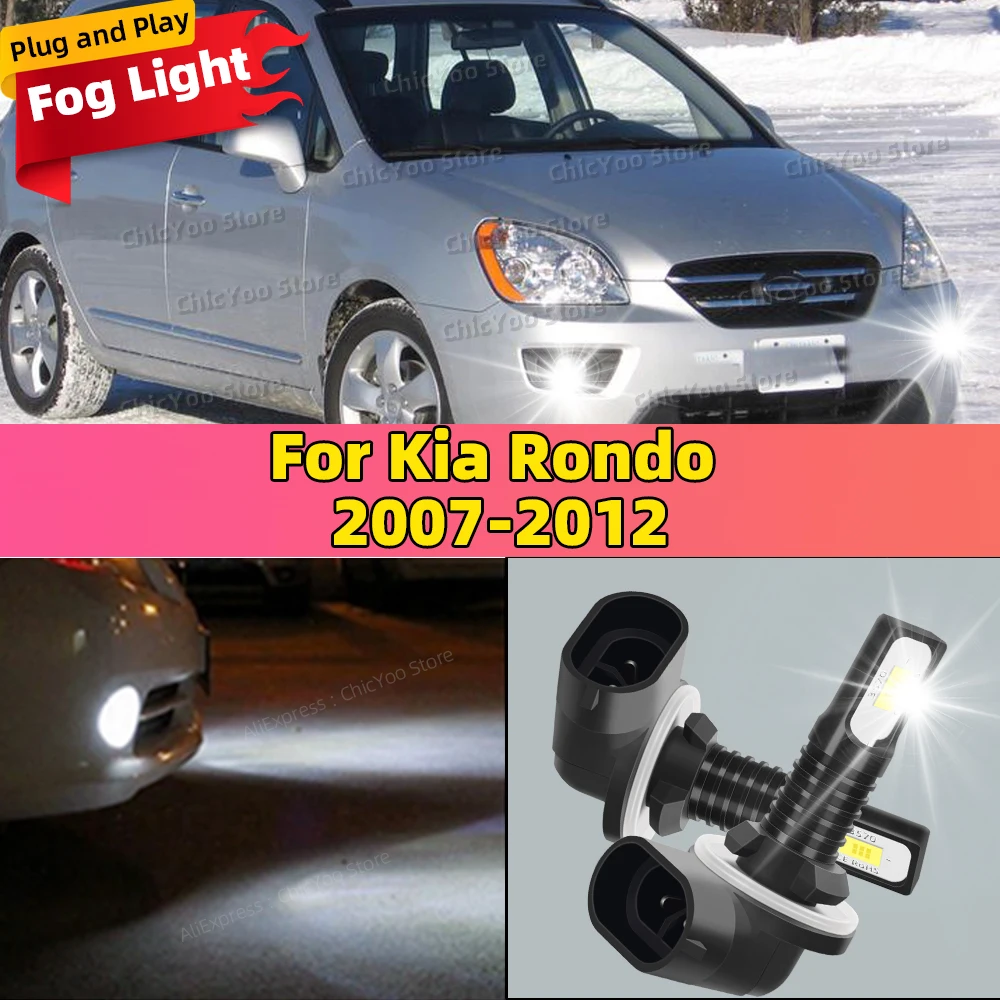 

20000LM Auto Fog Lamps Canbus Car Fog Lights 6000K White 12V For Kia Rondo 2007 2008 2009 2010 2011 2012 No Error Code