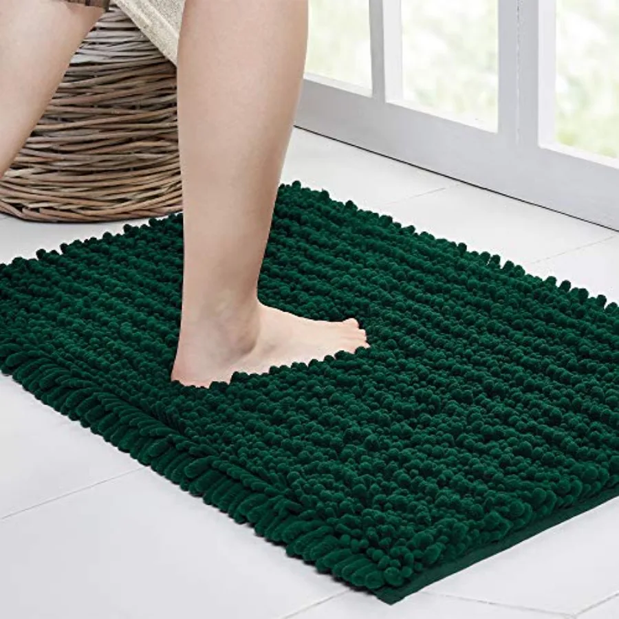 

Large Bathroom Rug Non Slip Bath Mat 24x60 Inch Water Absorbent Super Soft Shaggy Chenille Machine Washable Dry Extra Thick Per