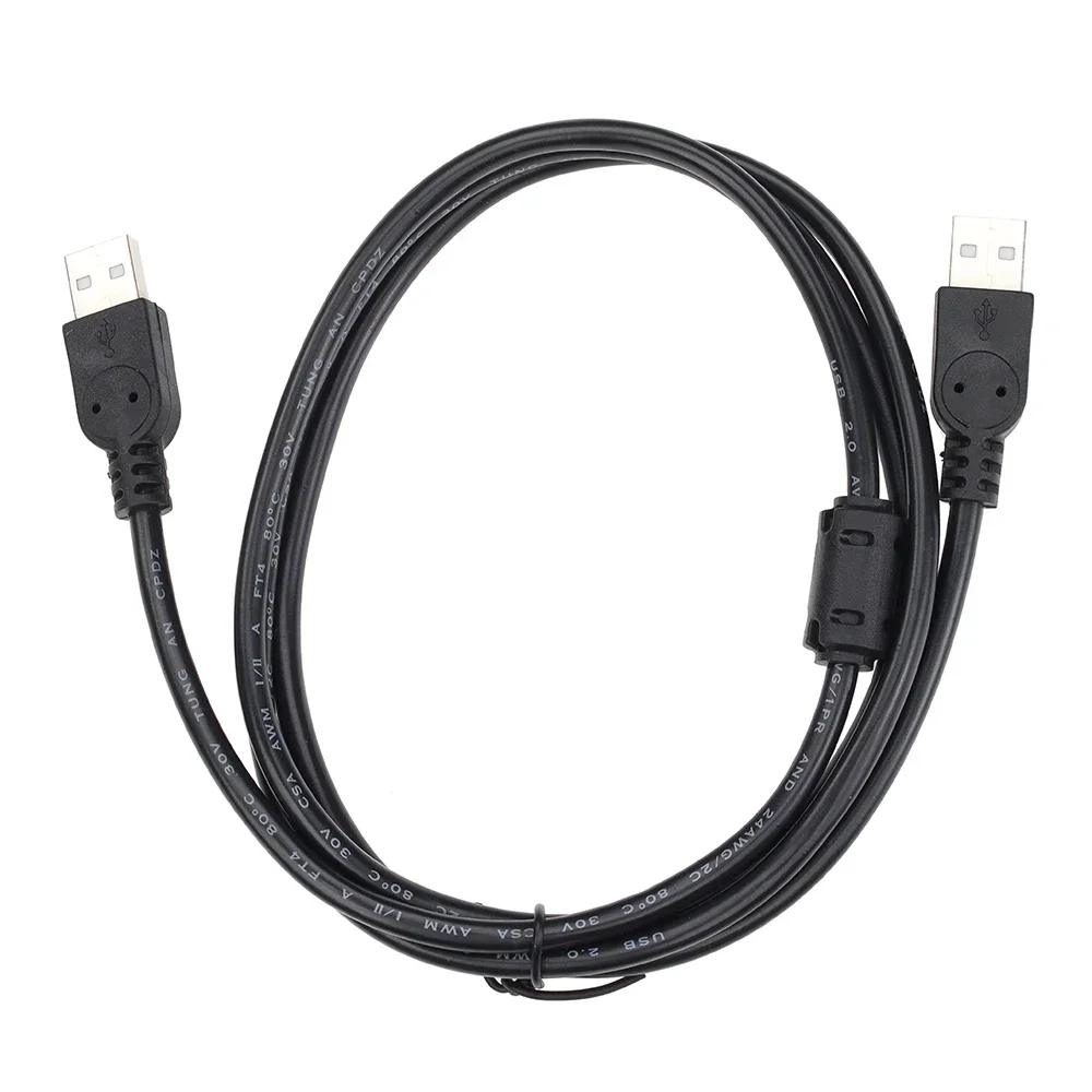 50pcs Black 1.5M USB 2.0 A Male to Male Extender Cable Extension Cord for Computer Hard Disk Camera