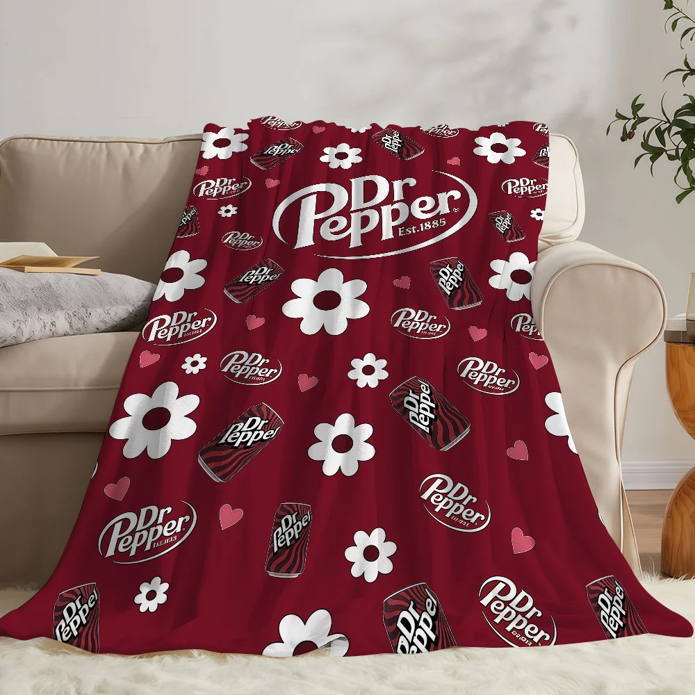 Unique Dr. P-Pepper Print Blanket Soft Warm And Thick Perfect For Bedroom Living Room Bed Sofa Camping Picnic Office Gift