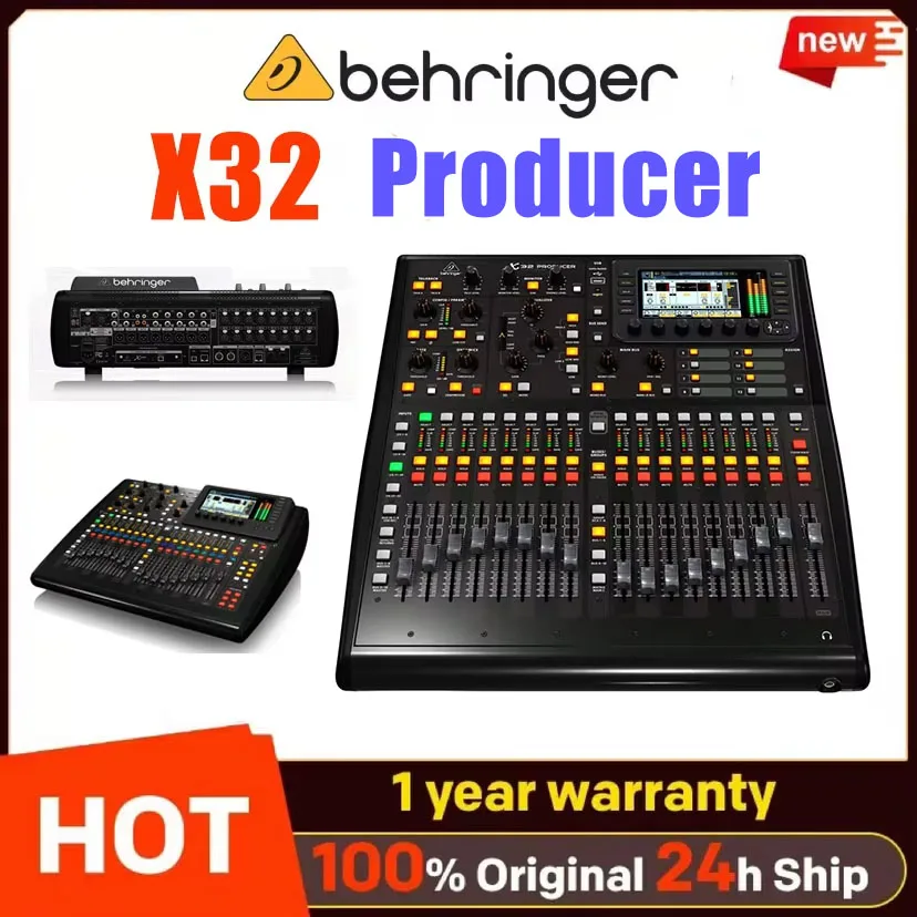 Behringer X32 Producer 40-Channel Digital Mixer Console Rackmountable with 16 Preamps 17 Faders, Virtual FX Rack, and 5