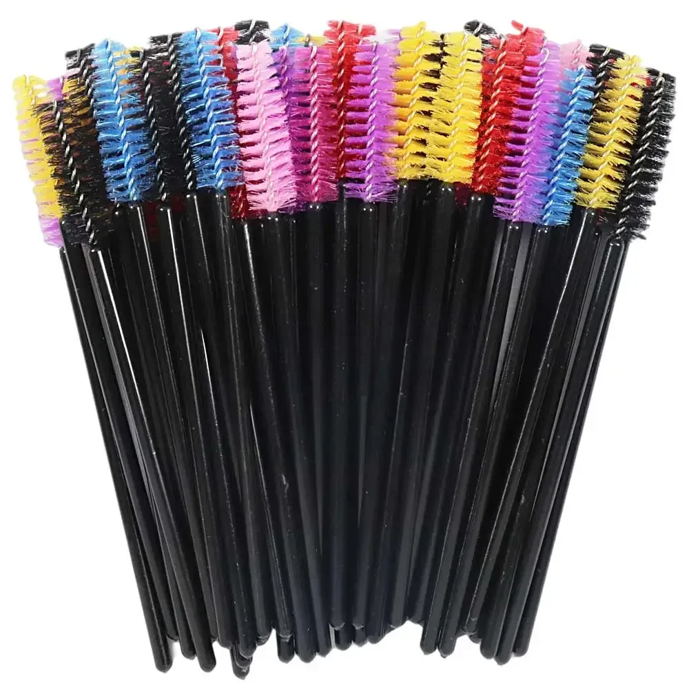 50Pcs Disposable Crystal Professional Makeup Beauty Tool Eyelashes Brush Comb Eye Lashes Extension Mascara Wands Makeup