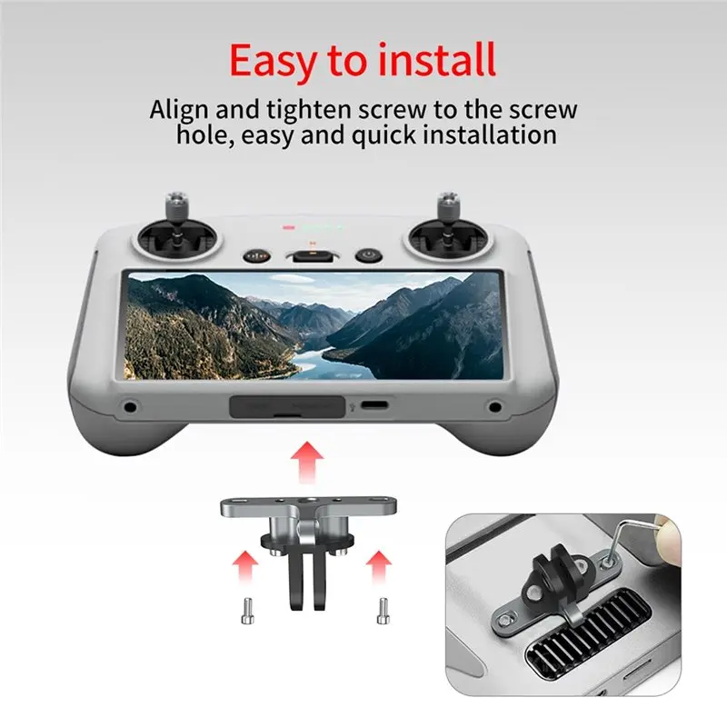 ل DJI RC2/RC تحكم عن بعد الصراخ جبل هوك مشبك قوس الدراجة المقود كليب حامل السلامة الرقبة حزام 1/4 بوصة-Y41A