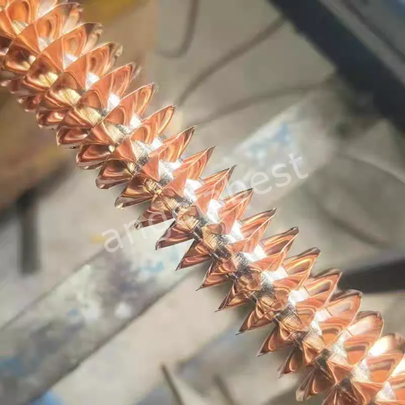 أنبوب زعانف النحاس T2 النحاس عالية الكفاءة زعانف تبديد الحرارة ID6-32mm الارتفاع 6 مللي متر أنبوب التدفئة الكهربائية الحلزونية 1 متر #2