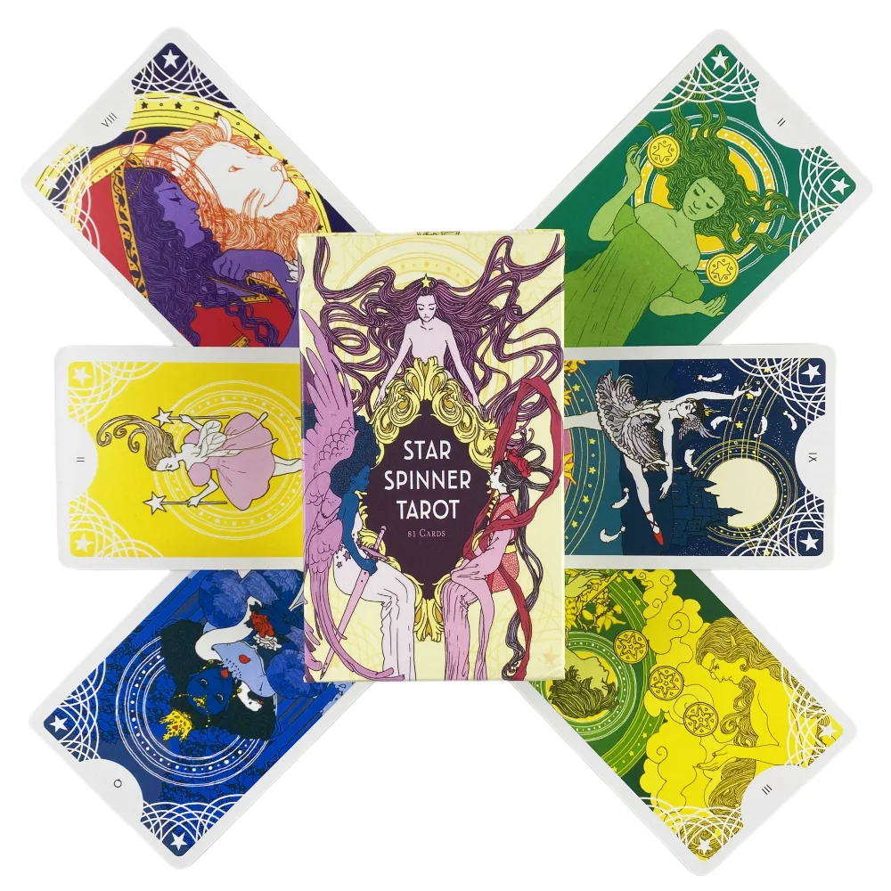 

Star Spinner Tarot Cards A 81 Tarot Table Deck Oracle Cards Party Playing Game Fate Divination Board Games