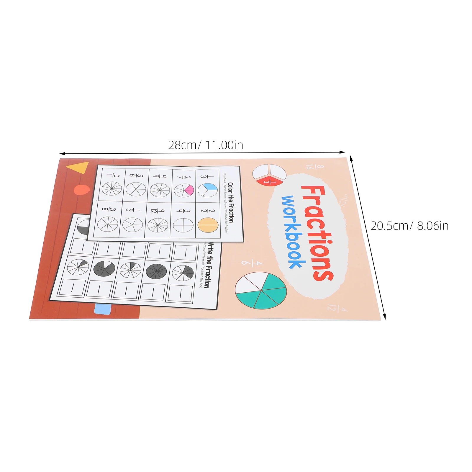 Fraction Learning Math Score Training Book Kids Educational Manipulatives Montessori Materials School Supplies