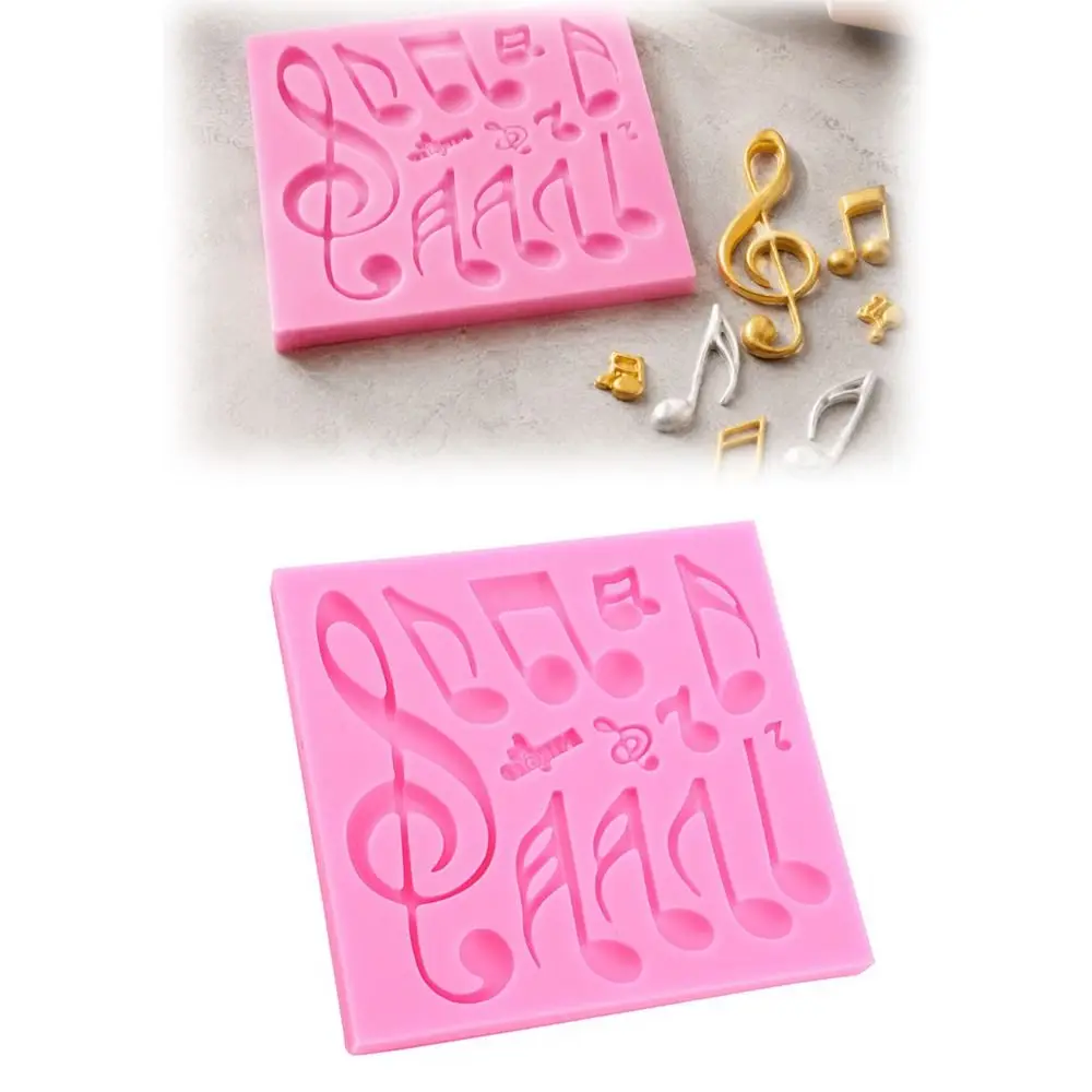Food Grade Silicone Music Note Silicone Mold Non-Stick Multiple Note Shape Fondant Mold Flexible Cake Decoration Mold Ice Making
