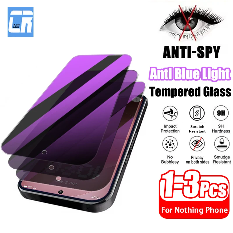 

1-3Piece Anti Blue-Ray Privacy Screen Protector for Nothing Phone (4a) Pro Tempered Glass for Nothing Phone (4a) Protective Film