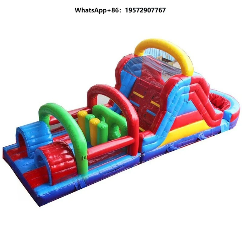 Commercial  Arch Inflatable Bounce House Obstacle Course with Pool Inflatable Bouncy Jumper Castle Slide Obstacle for Sale