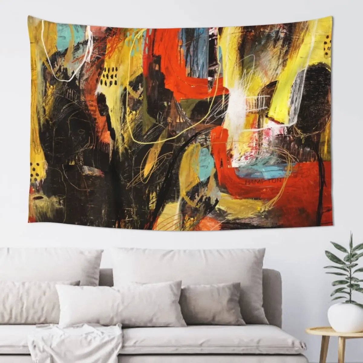 

The Family Fire - Abstract Painting Tapestry Decoration For Rooms Tapete For The Wall Tapestry