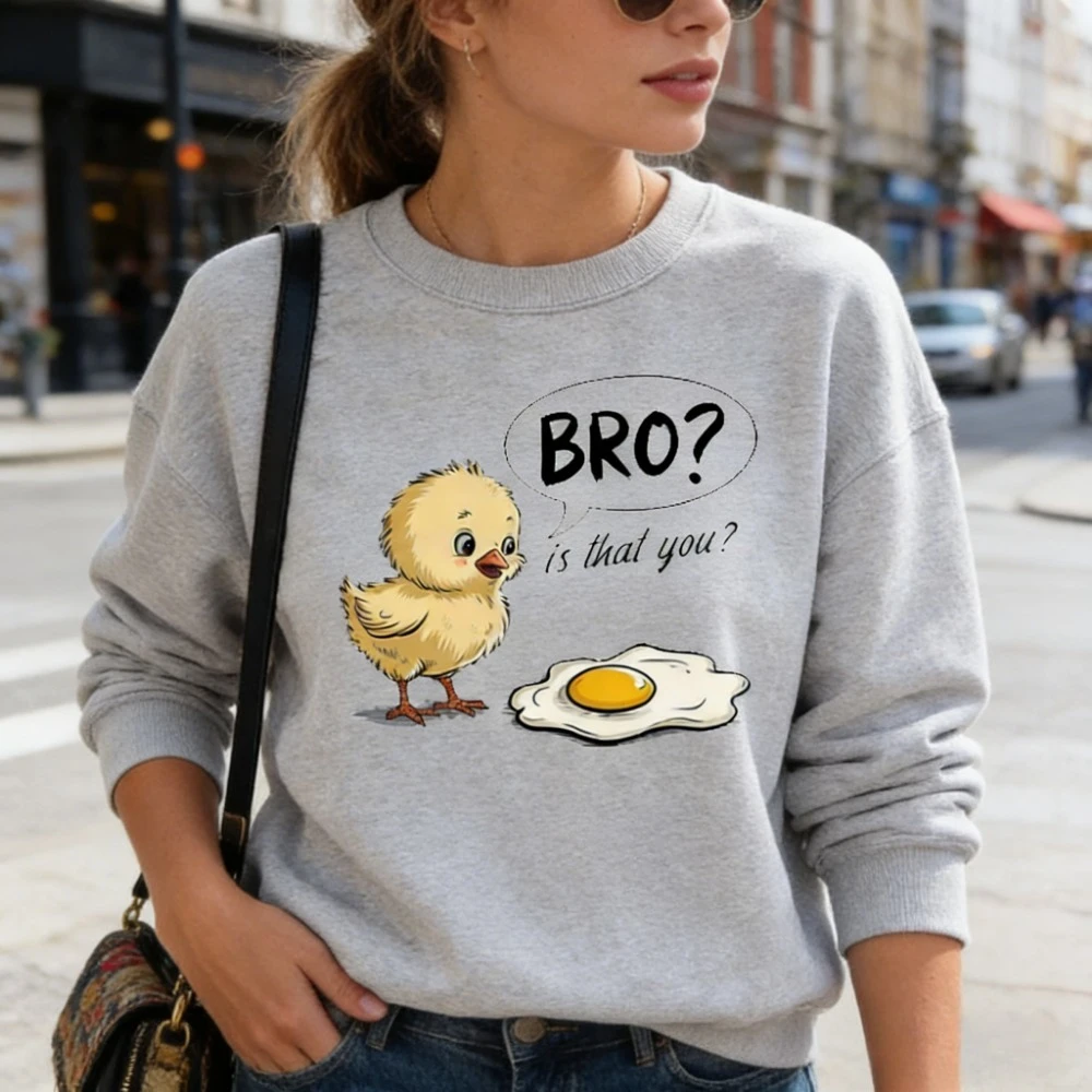 

Свитшот с забавным принтом курицы для любителей птицы, саркастический свитер, забавная толстовка с животными, свитшот с забавным рисунком яйца
