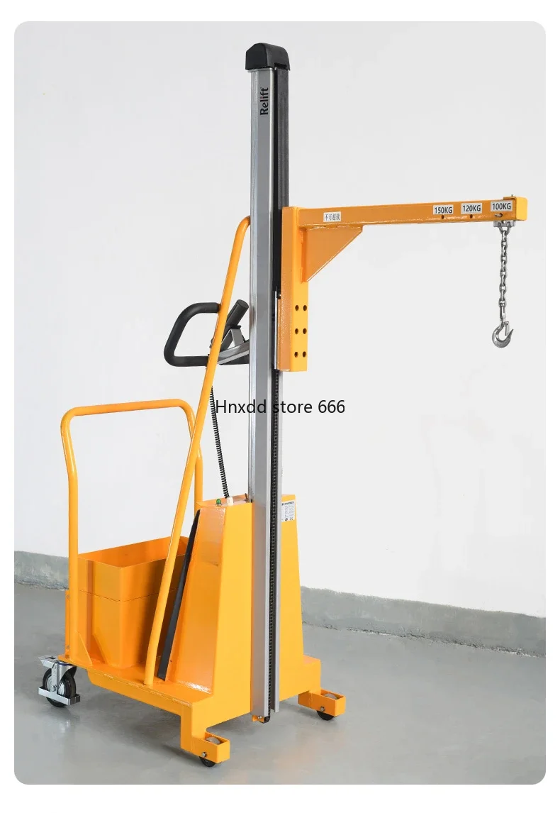 Single column semi-electric lift forklift loading and unloading truck