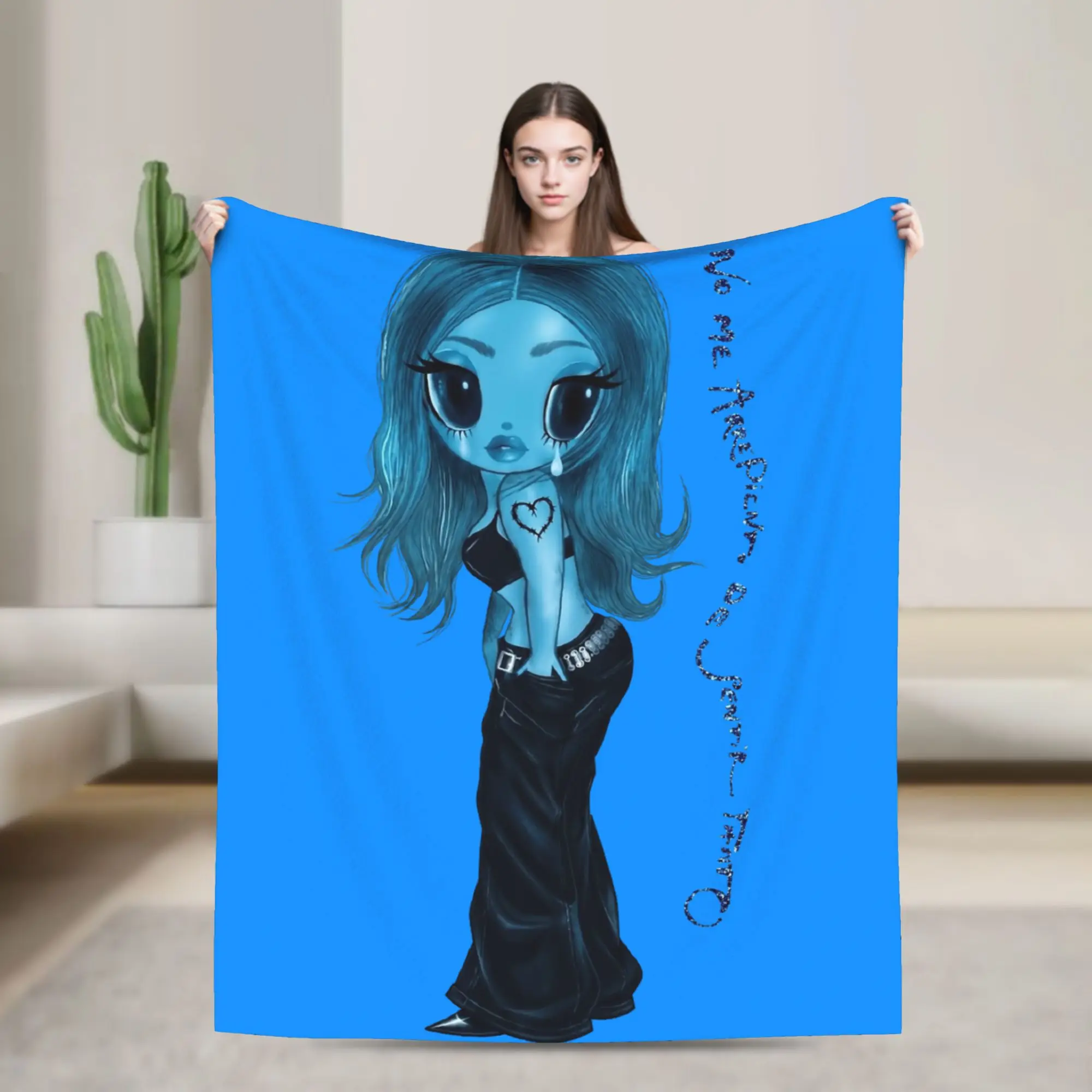 Karol G No Me Arrepiento de Sentir Tanto Blankets Flannel Portable Lightweight Thin Throw Blankets for Home Car Bedspreads
