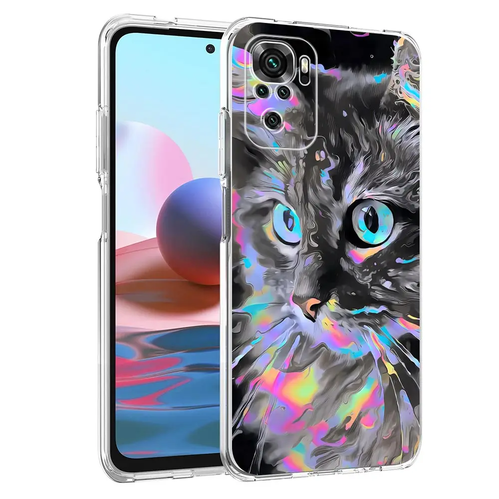 Abstract Surreal Animal Lion Phone Case For Xiaomi Redmi Note 12 11 9S 9 8 10 Pro Plus 7 8T 9C 9A 8A K40 Gaming Soft Clear Cover