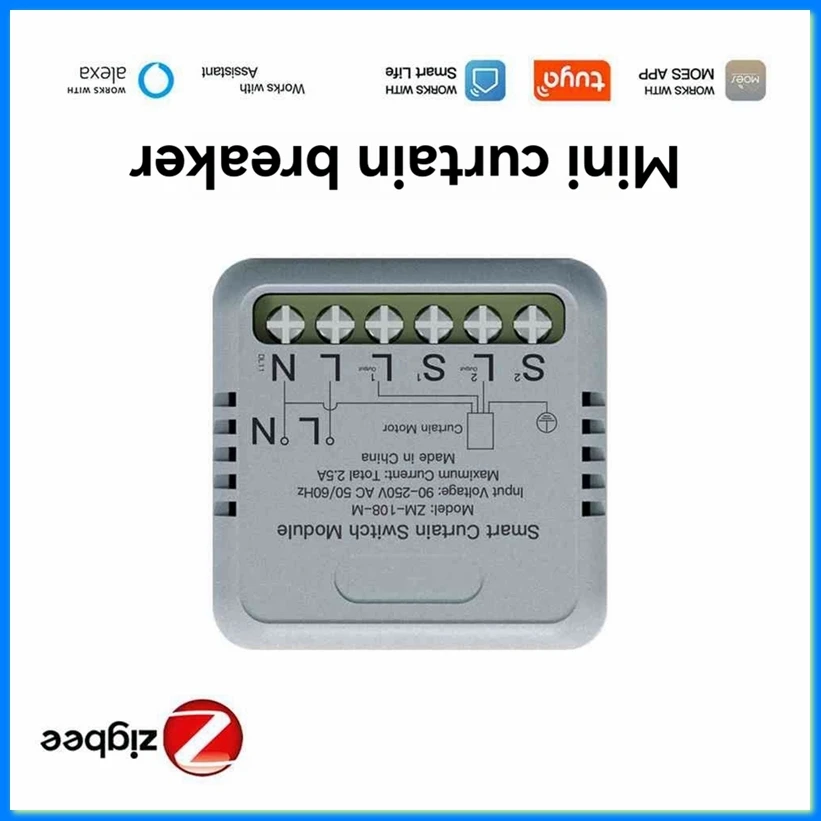 Модуль умного выключателя для штор Tuya Zigbee, управление мотором рулонных штор через приложение, совместимость с Home-DTA9