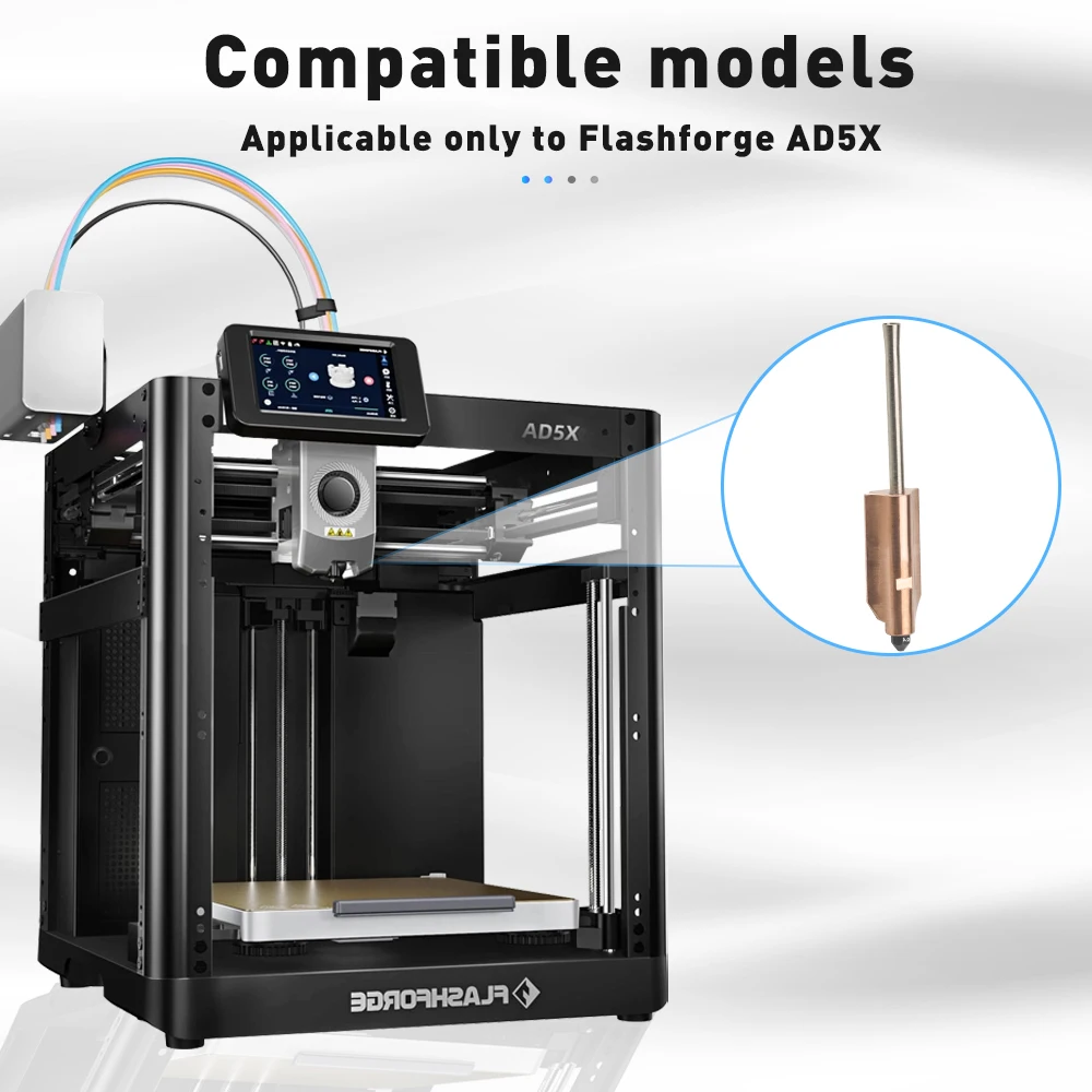 

Сопло для Flashforge AD5X, новые модернизированные биметаллические закаленные стали 0,25 мм 0,4 мм 0,6 мм 0,8 мм, съемные сопла, детали 3D-принтера