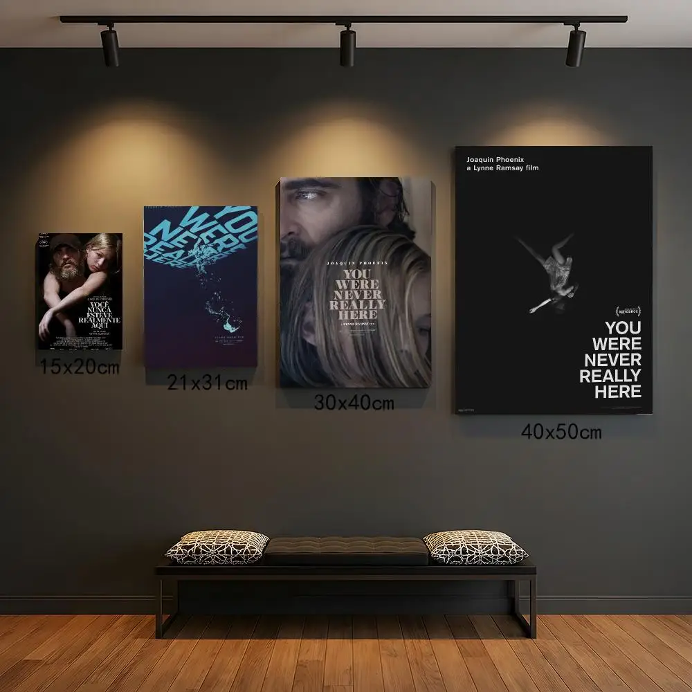 classic movie Y-You Were Never Really Here-E Poster Self Adhesive Wall Decor for Modern Home Cafe Office and Bar