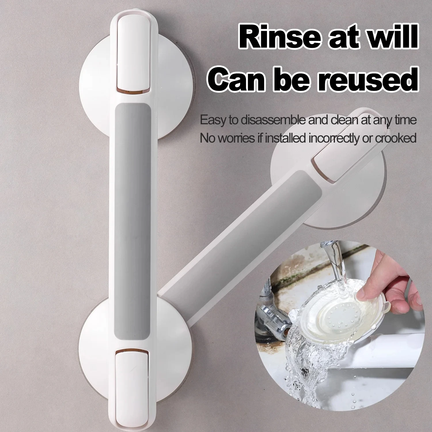 

Showers Grab Bars Free Punch Bathroom Handle Anti Slip Safety Suction Cups Bathtub Grab Bar For Elderly Children Support