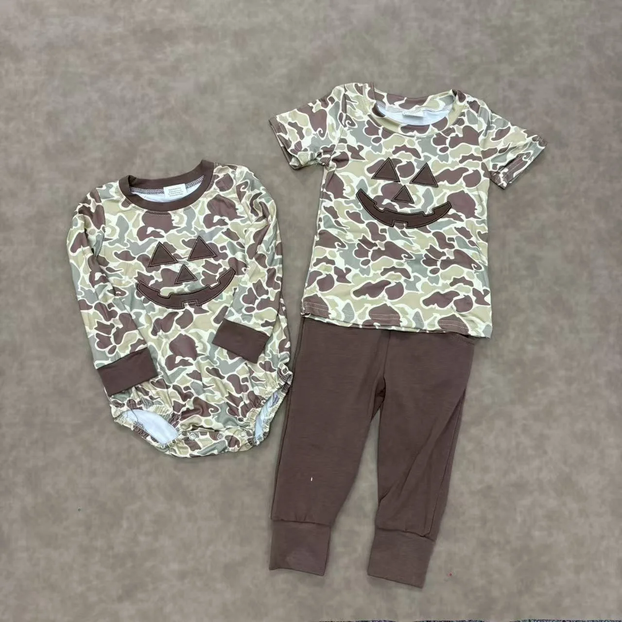 

z94-08 BSPO0481 Wholesale baby boy clothes Matching Embroidered Halloween short sleeve pants sets Boutique kids clothes boys