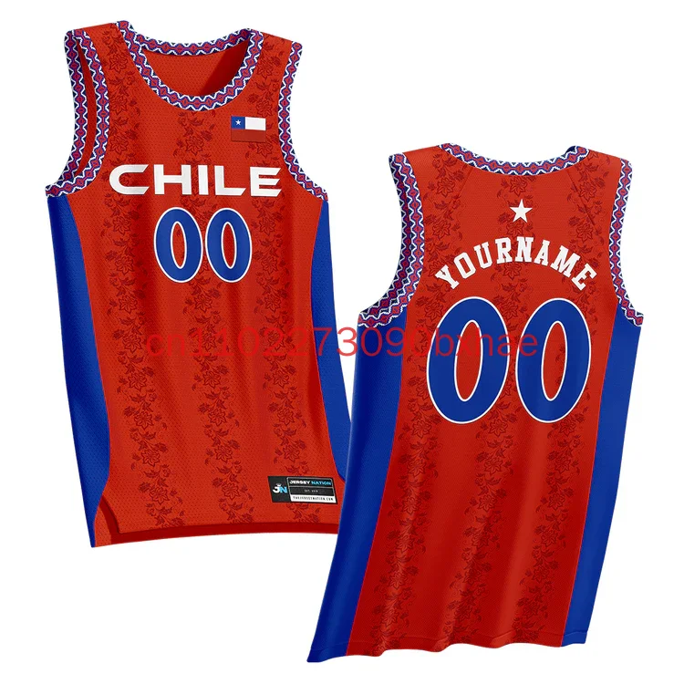 

2025 New Chile Belgium Basketball Jersey 3D Print Custom Men's And Kids Basketball Quick Dry Special Jersey