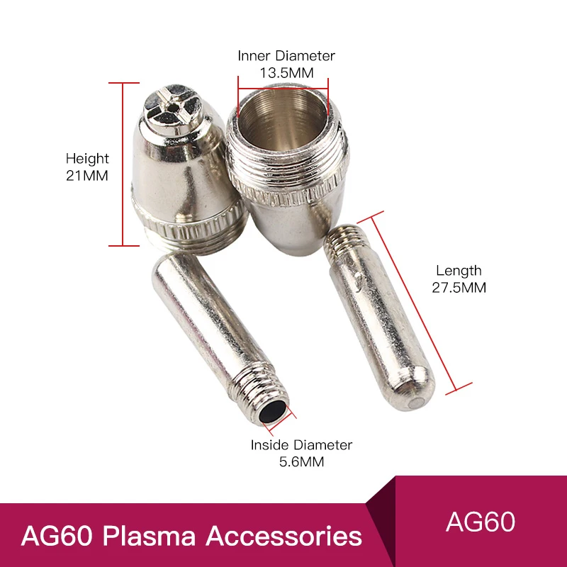 Anillo guía de punta de electrodo AG60/accesorios de máquina de corte por plasma AG60 y antorcha de máquina de corte por plasma AG60/Guía de