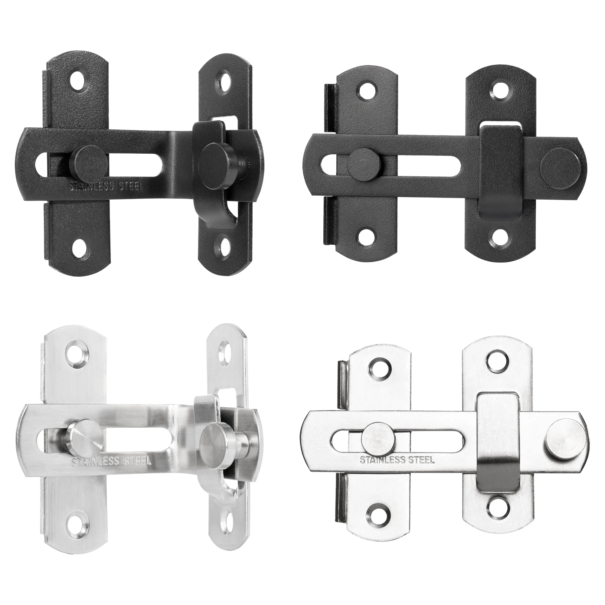 Keenkee Stainless Steel Gate Latches Pet Door Latch Bolt Lock Heavy Duty Flip Latch 2mmThick