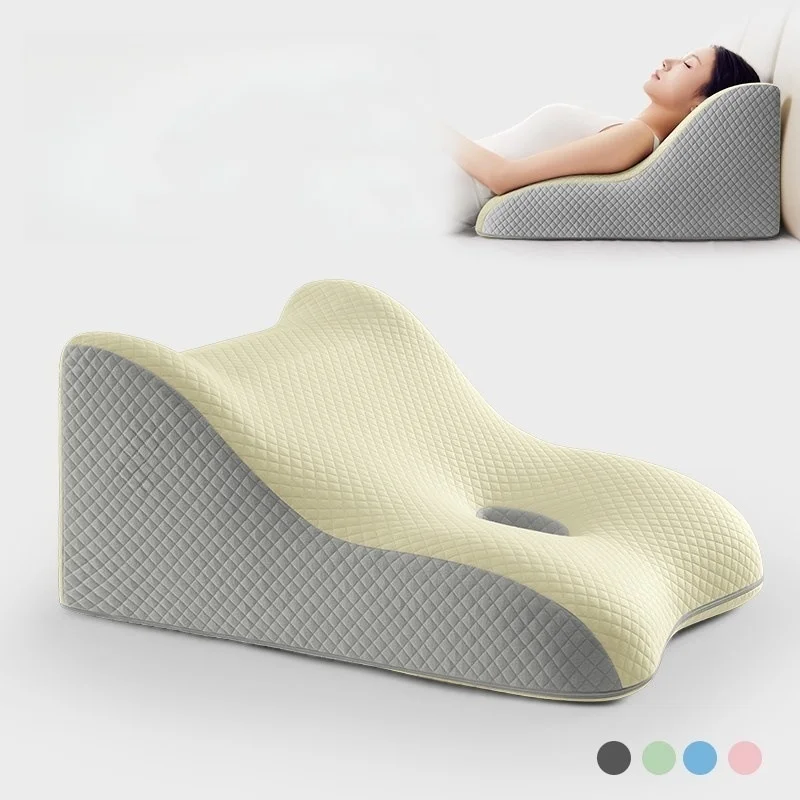 Memory Foam Lumbar Cushion Ergonomic Back Support Pillow With Breathable Cover For Home Office Chair Car Seat Bed Backrest